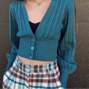 Aritzia Wilfred Plunge Front Cardigan